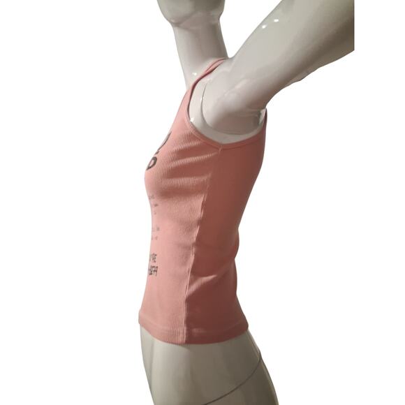 Y2K Wet Seal Women's size Small Grungecore Academia Ribbed Boyfriend Wanted Tank - Picture 4 of 12